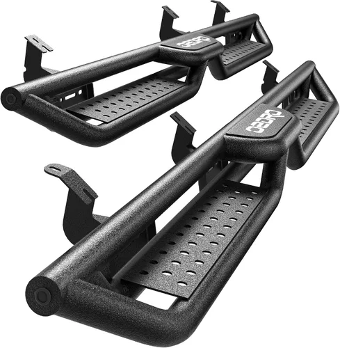 OEDRO - Estribos compatibles con Toyota Tundra doble cabina 2007-2021 (2 puertas traseras de media talla), escalones laterales atornillables de Dos