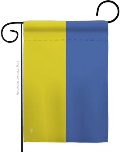 Tapiz de pared con bandera de jardín de Ucrania, soporte con bandera de Ucrania para decoración de casa pequeña, letrero de césped, regalo