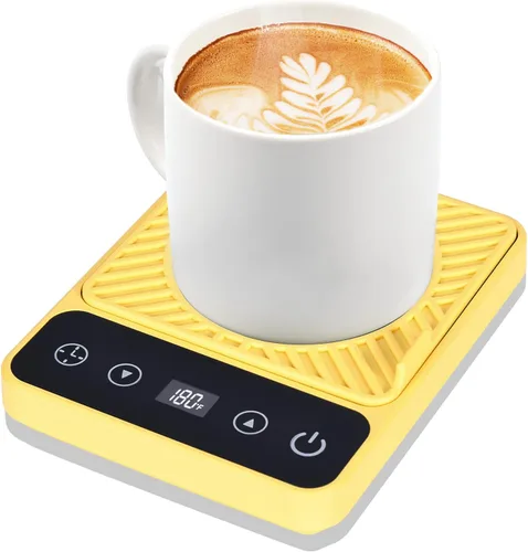 Miniatura 10 de Calentador de tazas – Calentador eléctrico de taza de café con temporizador, calentador de taza de café para escritorio apagado automático, control
