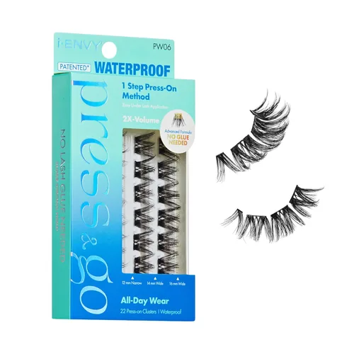 Miniatura 19 de i-ENVY - Pestañas autoadhesivas Press&Go, no necesitan pegamento, pestañas postizas de fácil aplicación, pestañas a presión de 1 paso, sin daños ni