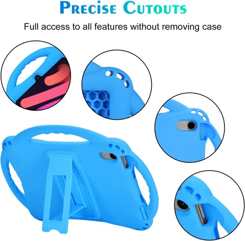 Miniatura 4 de TopEsct Funda infantil para iPad mini 7 (A17 Pro) 2024/iPad Mini6 2021, funda de silicona a prueba de golpes con soporte de asa para iPad mini