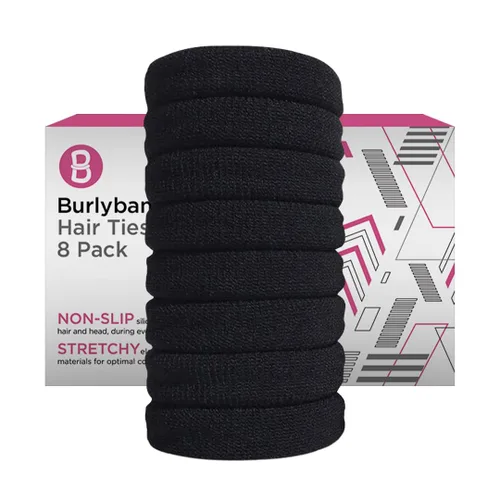 Miniatura 19 de Burlybands Lazos Grandes para Cabello para Cabello Grueso, Pesado o Rizado - Antideslizantes, Sin Daño, Coleteros Sin Costuras para Cola de Caballo