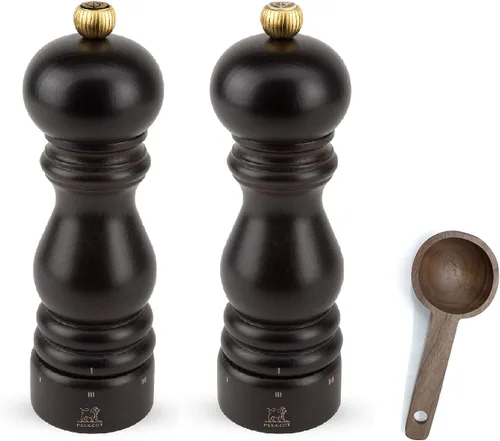 Miniatura 4 de Peugeot Paris u'Select - Molinillo manual de 6 ajustes de madera de haya con cuchara de especias de madera, fabricado en Francia