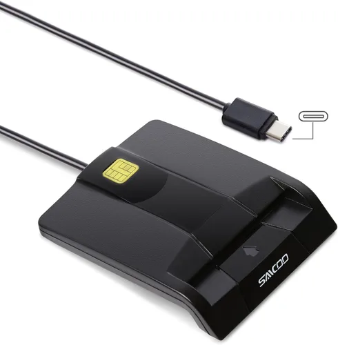 Miniatura 7 de SAICOO Lector de tarjetas inteligentes DOD militar USB de acceso común CAC lector de tarjetas, compatible con Mac OS, Win (versión horizontal)