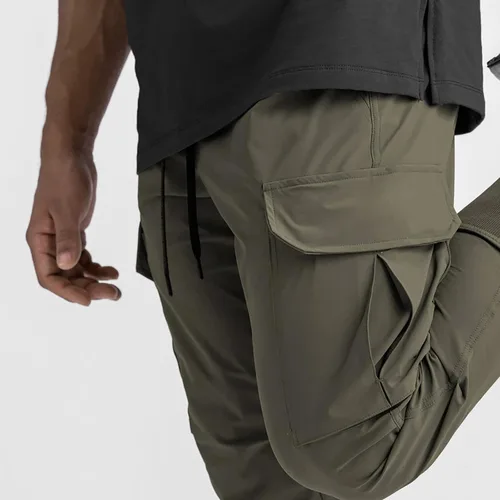 Miniatura 5 de Men's Ankle Cargo Pants Stretch Slim Fit Multi-Pockets Pant Casual Loose Fit Sport Running Jogger Pant Long Trousers