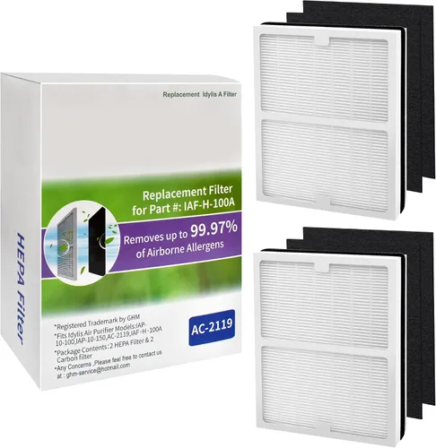 Miniatura 5 de Filtros purificadores de aire Idyllis de repuesto AC-2119, filtros Idylis A de repuesto compatibles con Filtrete FAP-C01-A, purificador de aire