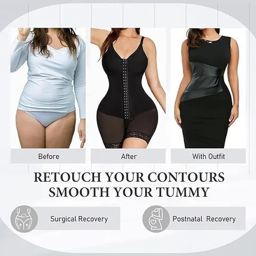 Miniatura 4 de M MYODRESS Fajas Colombianas Moldeadoras de cuerpo completo para mujer, body de control de abdomen, compresión poscirugía