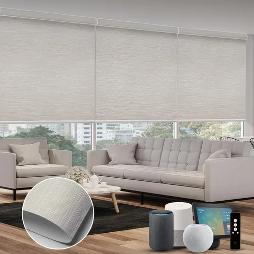 Miniatura 15 de SmartWings Persianas Motorizadas con Filtro de Luz, Compatible con Matter Thread Homekit Z-Wave Alexa Google, Persianas con 70% de Opacidad Safari