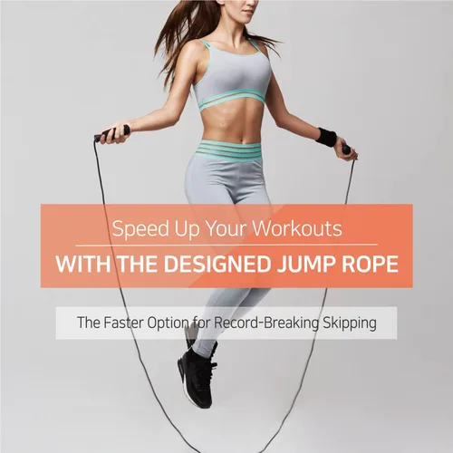 Miniatura 5 de Cuerda de saltar para hombres y mujeres – Cuerda de saltar de ejercicio de velocidad para entrenamiento de fitness entrenamiento para todas