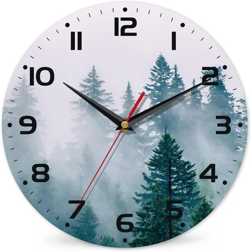 Miniatura 14 de Reloj para sala de estar, reloj de pared de vino abstracto, reloj de pared de madera vintage, silencioso sin tictac, funciona con pilas, números
