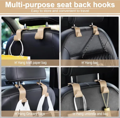 Miniatura 5 de LivTee - Gancho para reposacabezas de asiento de coche, ganchos para asientos de auto, organizador de almacenamiento interior, accesorios para Bling