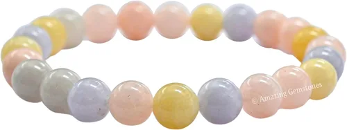 Miniatura 225 de Amazing Gemstone Pulsera de cristal para mujeres y hombres, pulsera de cristal curativo de protección, pulsera elástica con cuentas de piedras