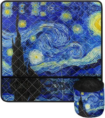 Miniatura 22 de Tapete para máquina de coser de teñido anudado con bolsillos, impermeable, organizador para máquina de coser para reducir el ruido, tapete protector