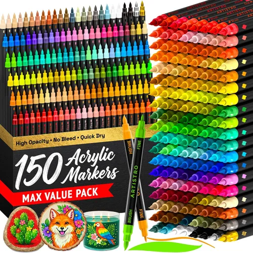 Miniatura 12 de Bolígrafos de pintura acrílica, 42 marcadores de pintura acrílica, bolígrafos de pintura de punta extrafina (0.028 in) – Ideal para pintura