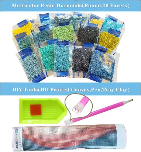 Miniatura 5 de Kit de pintura de diamantes 5D por números, serie religiosa, taladro completo, pinturas de diamantes cristianos, manualidades, pinturas de gemas