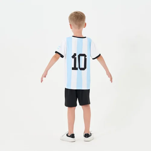 Miniatura 4 de BDONDON Camisetas de fútbol para niños y niñas, trajes de camiseta de entrenamiento de fútbol para niños y niñas, uniformes
