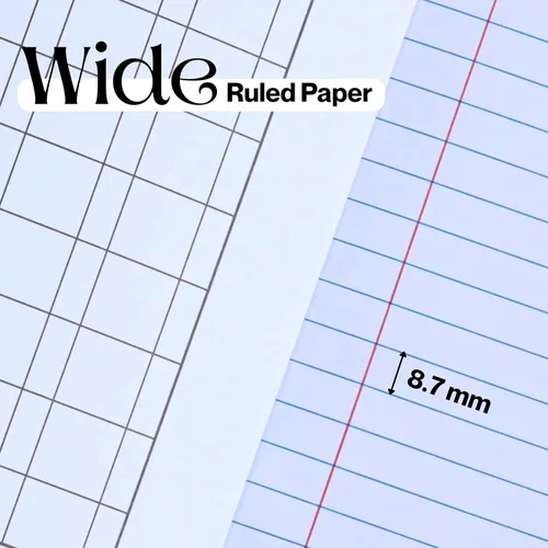 Miniatura 4 de CLEENTABLE Cuaderno de composición de 5 unidades, papel de rayas anchas, cuadernos con cubierta de mármol para la escuela, 9.75 x 7.5 pulgadas, 100