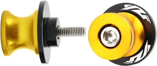Miniatura 7 de 2pcs 6MM M6 X1.5 Motocicleta Swing Arm Sliders Stand Carretes para YZF R1 R3 R6 R7 R125 R25 R1000 (negro)