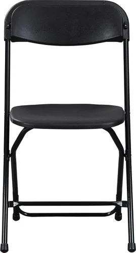 Miniatura 2 de Lorell Silla plegable de plástico negro (paquete de 4)