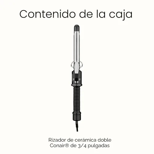 Miniatura 8 de Conair - Rizador de calor instantáneo de 3/4 de pulgada, barril de ¾ de pulgada produce rizos apretados, rizador de pelo para cabello corto a