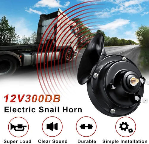 Miniatura 2 de Bocina de auto de 12 V, 300 dB, bocinas súper fuertes, bocinas dobles impermeables para camiones, bocinas de caracol eléctrico, kit de ajuste
