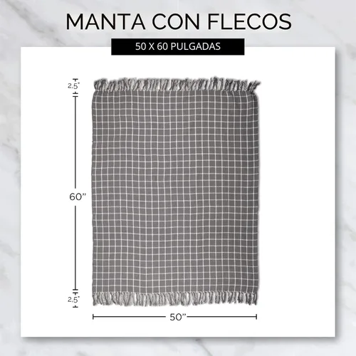 Miniatura 3 de Manta de felpilla chenille de lujo con borlas, por J & M Home Fashions