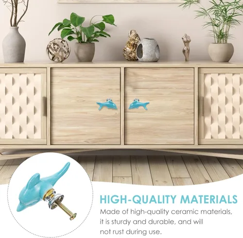 Miniatura 8 de Uonlytech Dolphin - Perillas de puerta de armario, manijas duraderas y sólidas para cajones de muebles de 2.34 pulgadas, tiradores decorativos