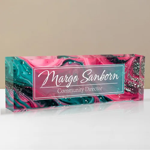 Miniatura 15 de Placa de nombre personalizada para escritorio, placa de nombre de escritorio personalizada, placa de nombre acrílica, accesorios de escritorio