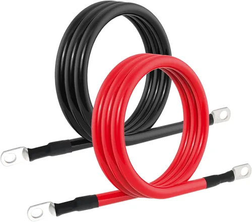Miniatura 11 de Cable de batería 4 AWG calibre 4AWG de cobre puro con terminales de 3/8 pulgadas en ambos extremos, juego de cables para inversor de energía