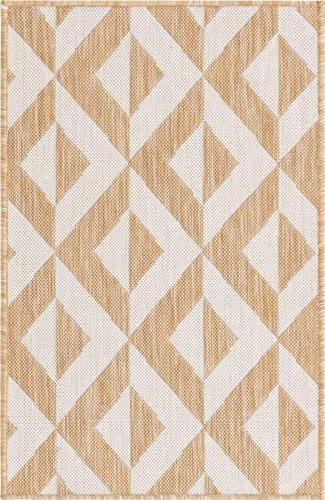 Miniatura 8 de Unique Loom Jill Zarin Outdoor Collection - Alfombra rectangular (2 pies 2 pulgadas x 3 pies 1 pulgadas, rectangular, beige y marrón)