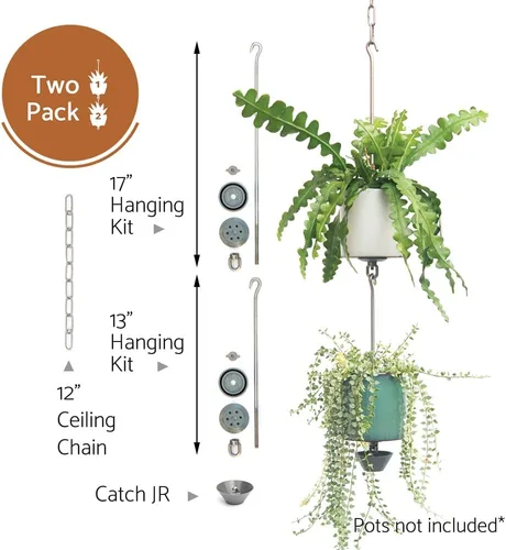 Miniatura 3 de Paquete de dos kits para colgar macetas + accesorios, interior/exterior, construir jardines verticales, colgar macetas individuales
