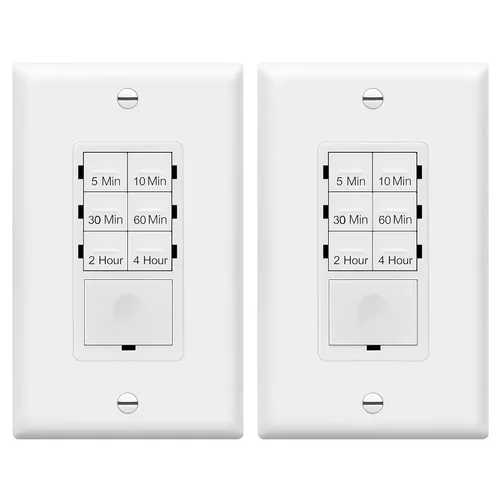 Miniatura 19 de ENERLITES Interruptor temporizador de cuenta regresiva de 1 hora, 1-5-10-20-30-60 minutos, para ventiladores de baño, calentadores, luces, indicador