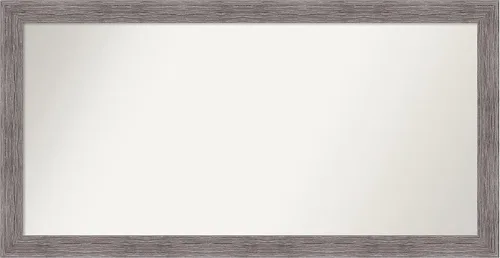 Miniatura 321 de Amanti Art Espejo de baño gris para sobre el fregadero, 31 x 48 pulgadas, espejo de tocador rectangular estrecho de color gris, marco de madera