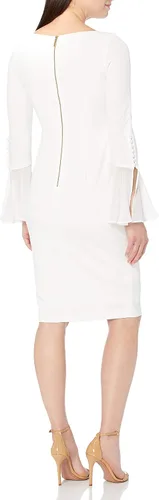 Miniatura 2 de Calvin Klein Sheath Chiffon Bell Sleeves Womens Casual Dresses