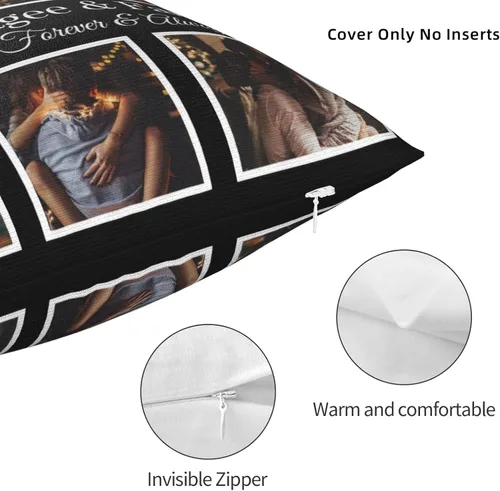 Miniatura 5 de Funda de almohada personalizada con foto de pareja con imagen personalizada con tus seres queridos, regalos personalizados con foto, regalos