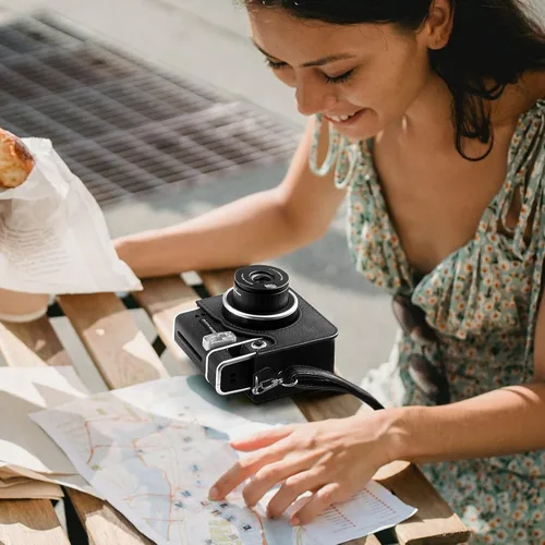 Miniatura 6 de Fintie Funda protectora para cámara instantánea Fujifilm Instax Mini 40 – Funda de piel vegana premium con correa ajustable extraíble