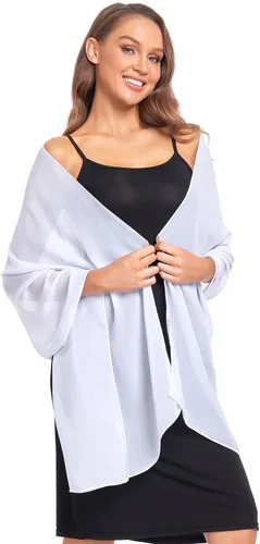 Miniatura 55 de Chales/mantones de gasa suave para vestidos, accesorios de mujer