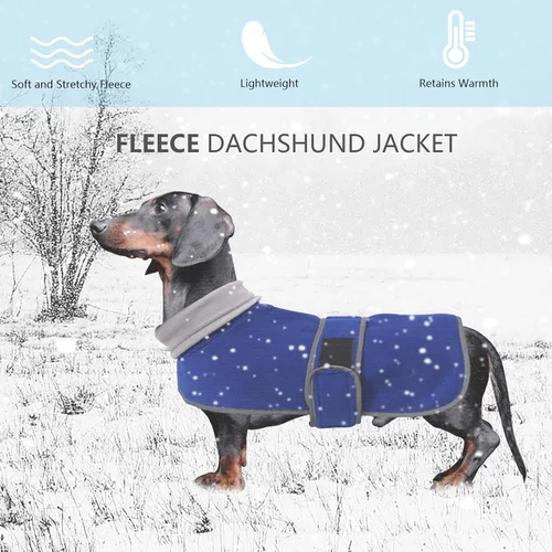 Miniatura 2 de Geyecete - Suéteres para Dachshund - Chaqueta para perro, abrigo para Dachshund, abrigo de invierno perfecto con forro de felpa acolchado y cuello