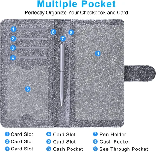 Miniatura 4 de ACdream Checkbook Cover, Leather RFID Blocking Check Book Wallet