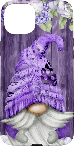 Miniatura 9 de Cute Purple Aesthetic Anemones Flower Pattern Lavender Gnome Case for iPhone 17