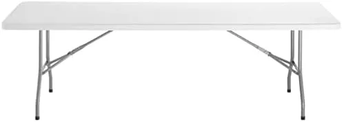 Miniatura 2 de PRO&Family 2 Pack! 96" x 30" White Plastic Folding Table. Folding Desk Bar Table Coffee Table Folding Camping Table Outdoor Bar Portable Table