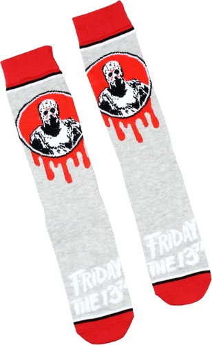 Miniatura 4 de Viernes el 13 Jason Voorhees Calcetines de los hombres de la película de terror Slasher 3 Pack Mediados de la pantorrilla Adulto Calcetines