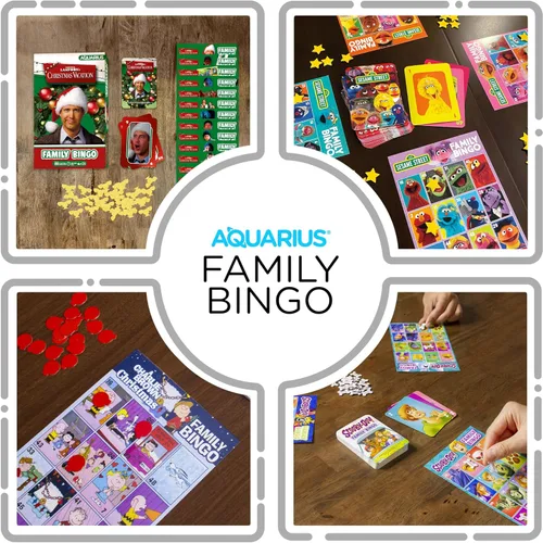 Miniatura 4 de Juego de bingo familiar de vacaciones navideñas Aquarius - Divertido juego de fiesta familiar para niños, adolescentes y adultos - Entretenido