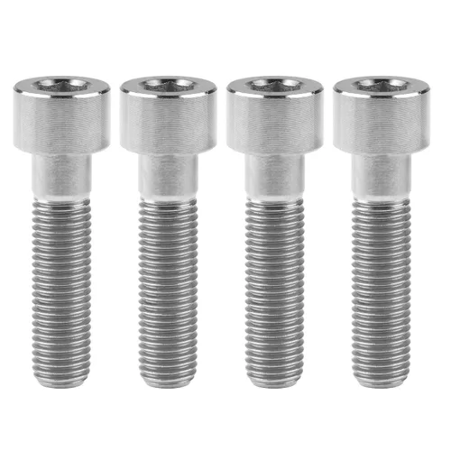 Miniatura 19 de Tornillos Allen de cabeza hueca de titanio M10 20 25 30 35 40 45 50 55 2.362 in Tornillos paquete de 4 (M10 x 0.787 in, paso 0.049 in, negro)