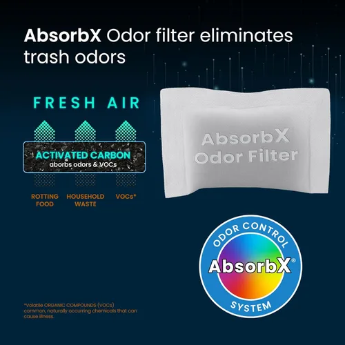 Miniatura 3 de SensorCan Absorbs - Tecnología de carbón activado natural, biodegradable para usar con iTouchless compartimento de tamaño estándar AbsorbX Odor