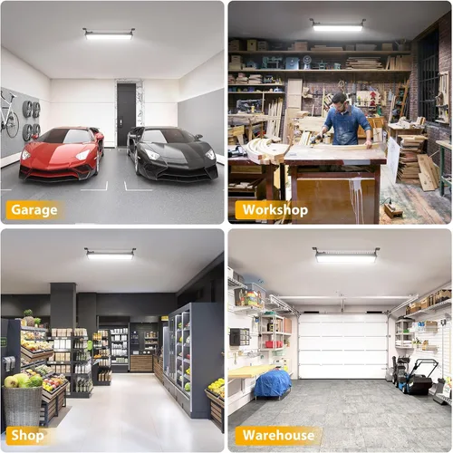 Miniatura 8 de Onforu Paquete de 1 luces LED para tienda, 100 W, 14000 lm, luces de trabajo LED ultra brillantes, luz de garaje blanca de 6500 K, iluminación