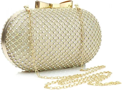 Bolso cruzado con asa superior para mujer, bolso de noche con cuentas brillantes, bolso de mano para fiesta, graduación, boda, cóctel