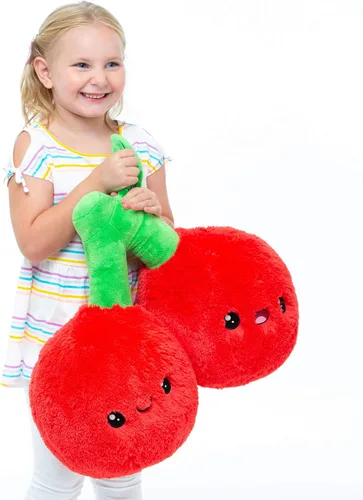 Miniatura 4 de Squishable - Cerezas - Colección de comida cómoda - 20 pulgadas - Peluche coleccionable de peluche