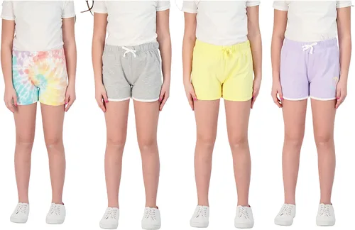 Sweet Butterfly - 4 pantalones cortos deportivos para niñas, pantalones cortos de yoga con delfín, ropa de entrenamiento para niñas