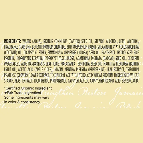 Miniatura 9 de SheaMoisture - Acondicionador sin enjuague, paquete de 3 – Aceite de ricino negro jamaicano para fortalecer y restaurar la fórmula para reparar